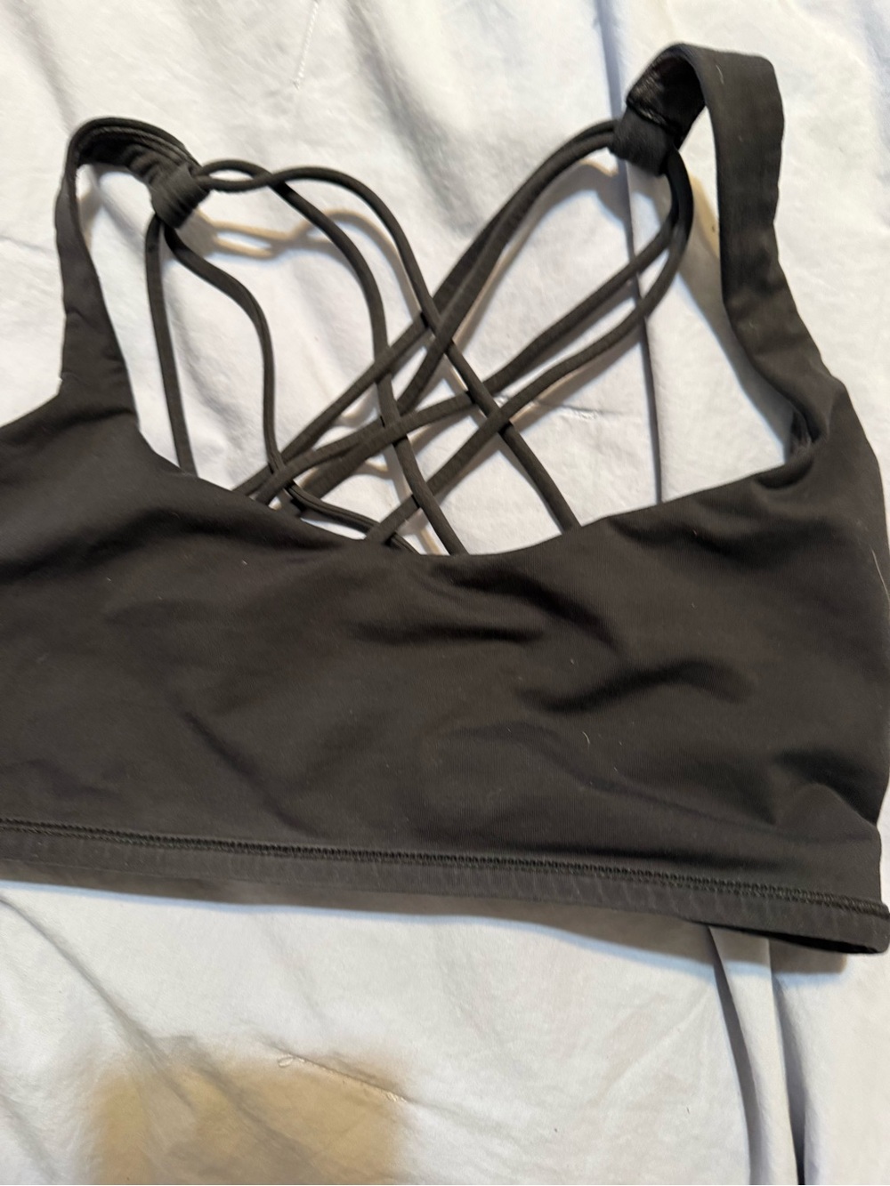 Crisscross Strappy Black Sports Bralette - Women Intimates